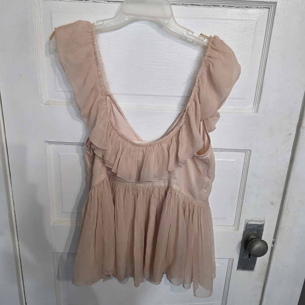 Free People Blush Ruffle Tank Top - Picture 3 of 9